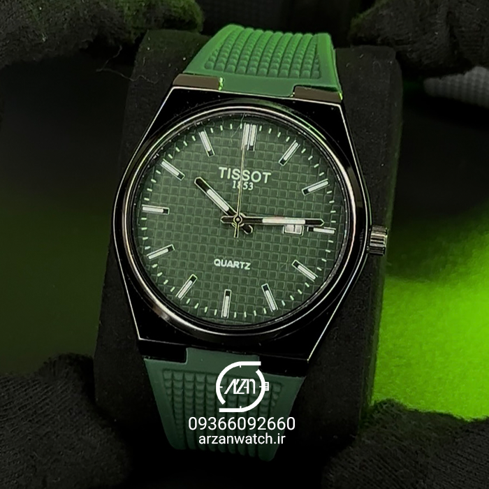 ساعت تیسو سیلیکون سبز | TISSOT